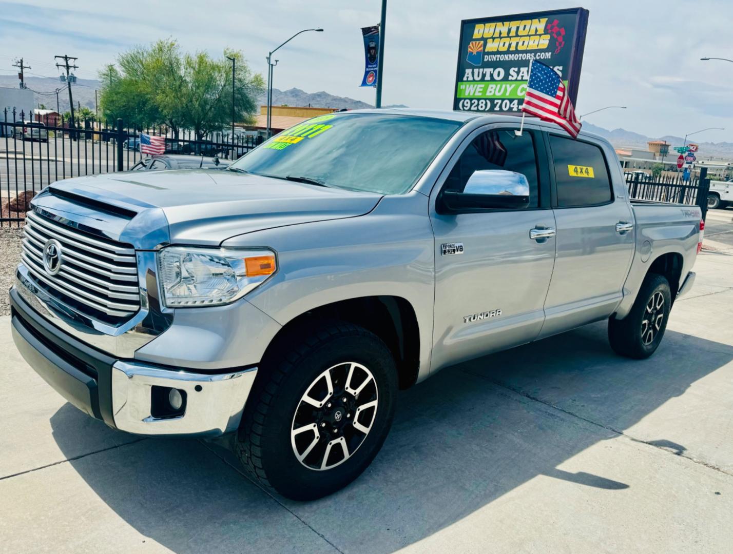 2015 Silver /grey Toyota Tundra (5TFHW5F17FX) , located at 2190 Hwy 95, Bullhead City, AZ, 86442, (928) 704-0060, 0.000000, 0.000000 - On consingment. 2015 Toyota Tundra Limited crew max 4x4. 1 owner. 90k miles. bluetooth, backup camera, bedliner, tow packagge. 5.7 V8. Limited edition. nice clean truck. - Photo#1